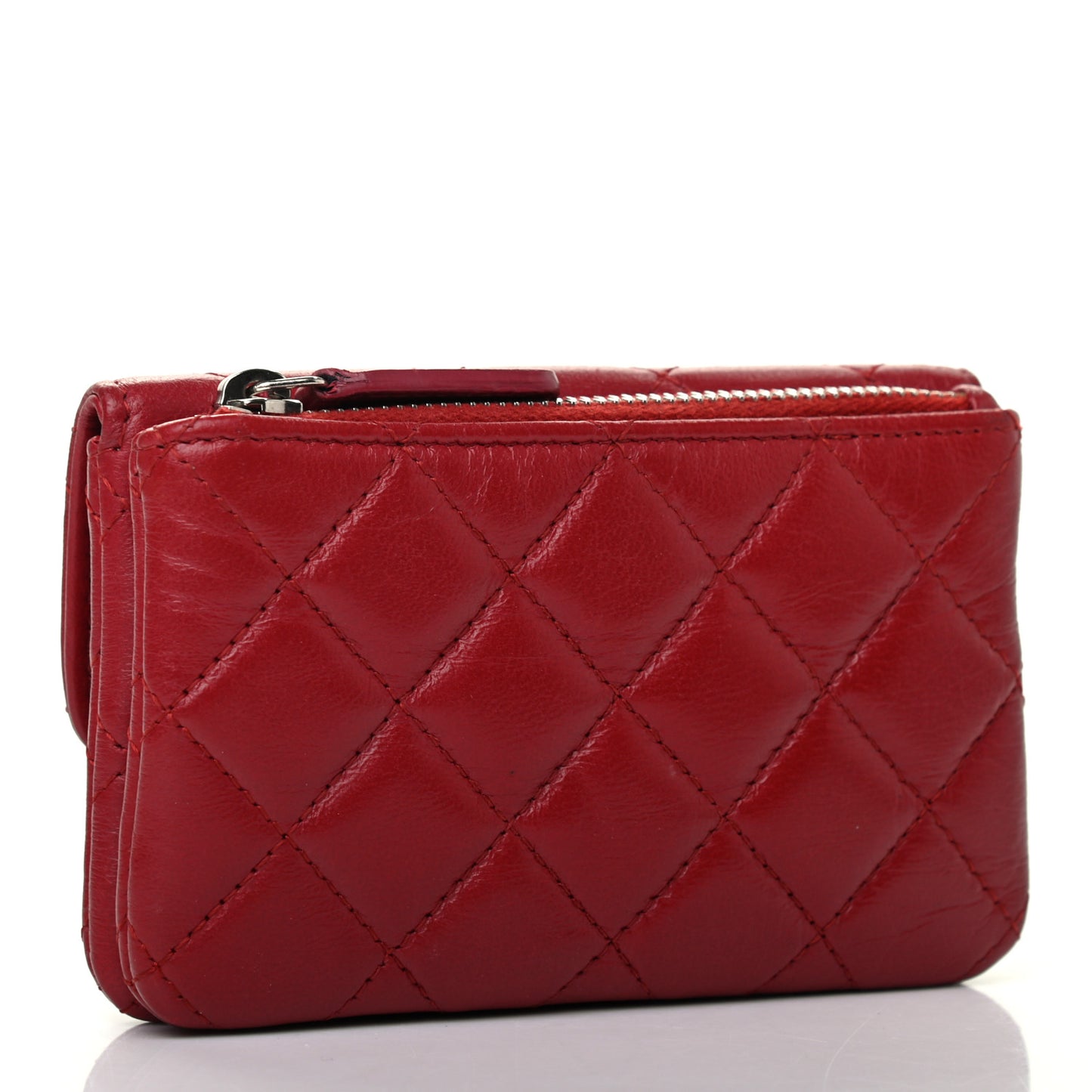 Lambskin Quilted Coin Purse Red