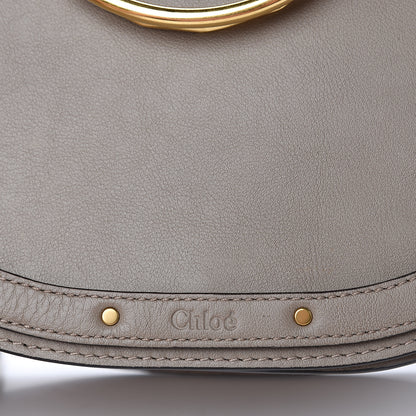 Chloe Calfskin Suede Medium Nile Bracelet Bag Motty Grey 11 of 13