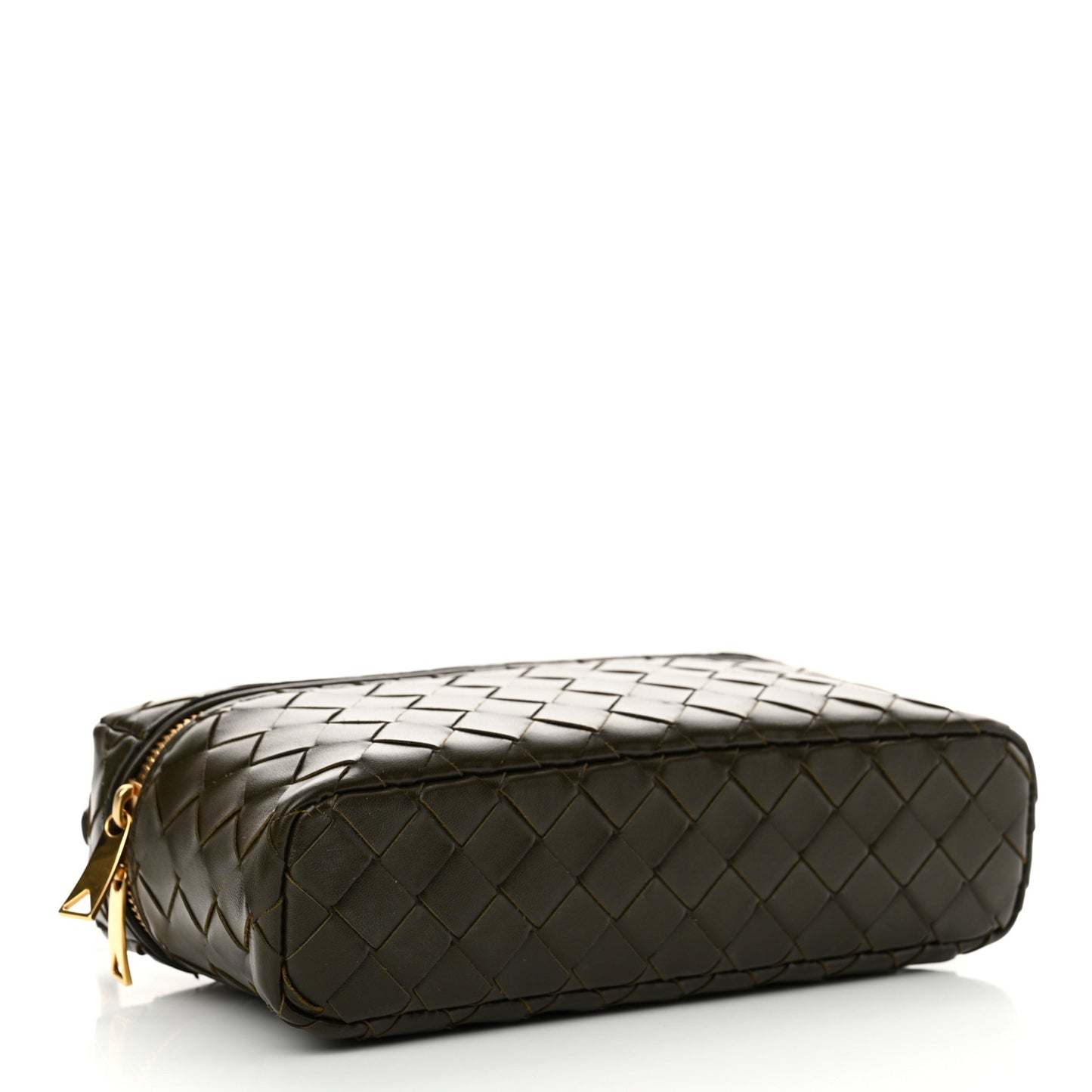 Calfskin Intrecciato Bang Bang Vanity Case Kaki