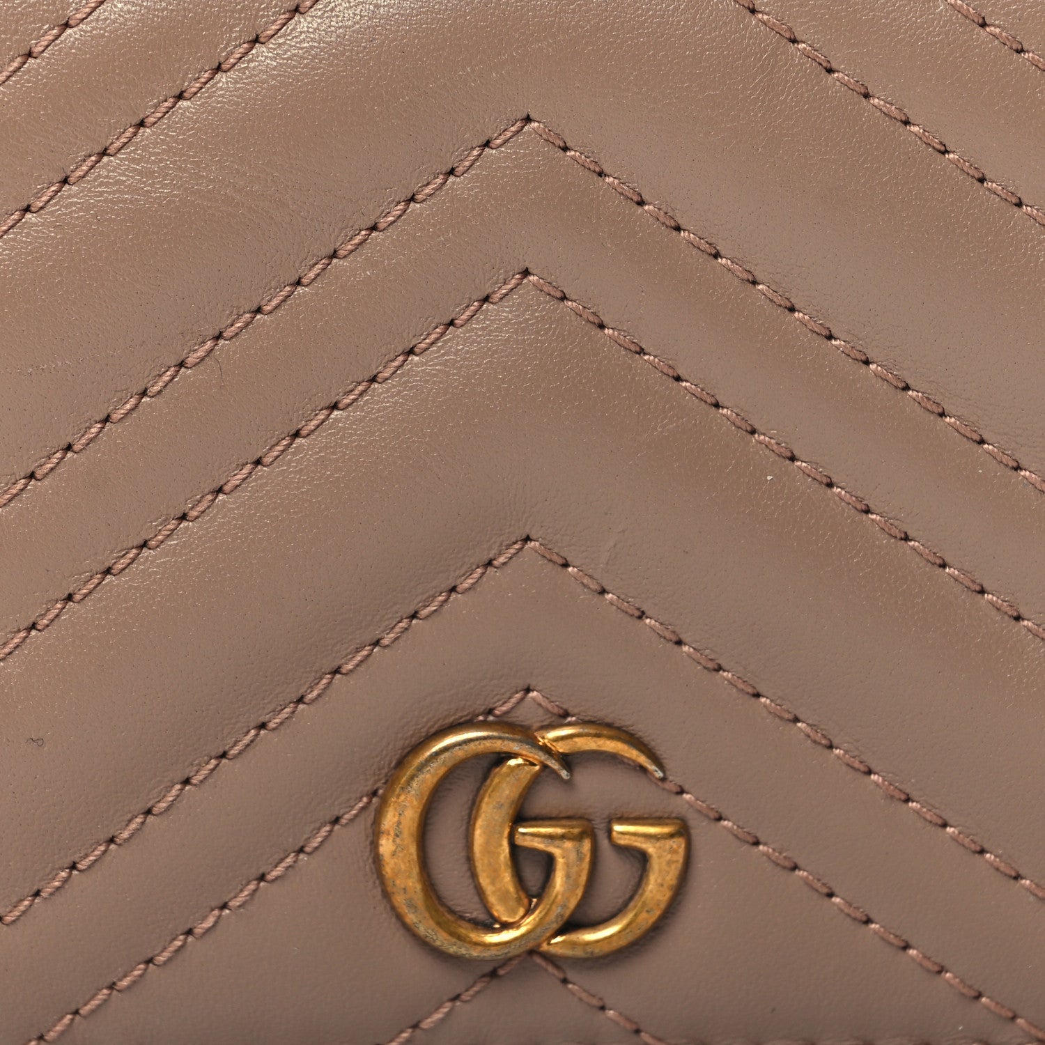 Gucci Calfskin Matelasse GG Marmont Card Case Porcelain Rose 10 of 13