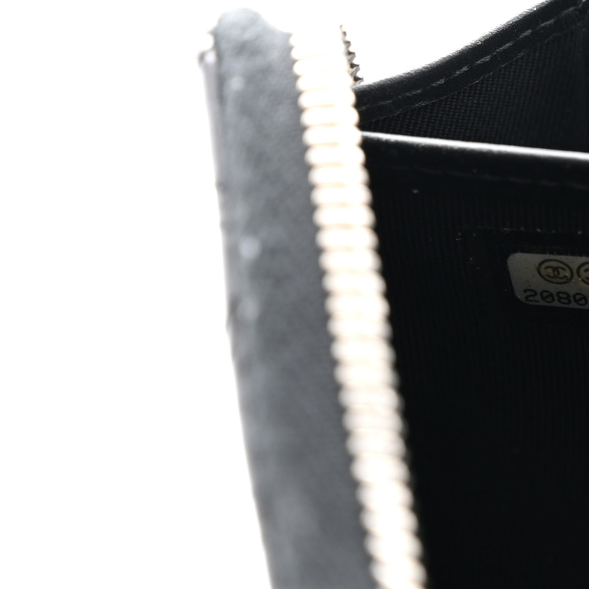 Patent Quilted Large Gusset Zip Around Wallet Black
