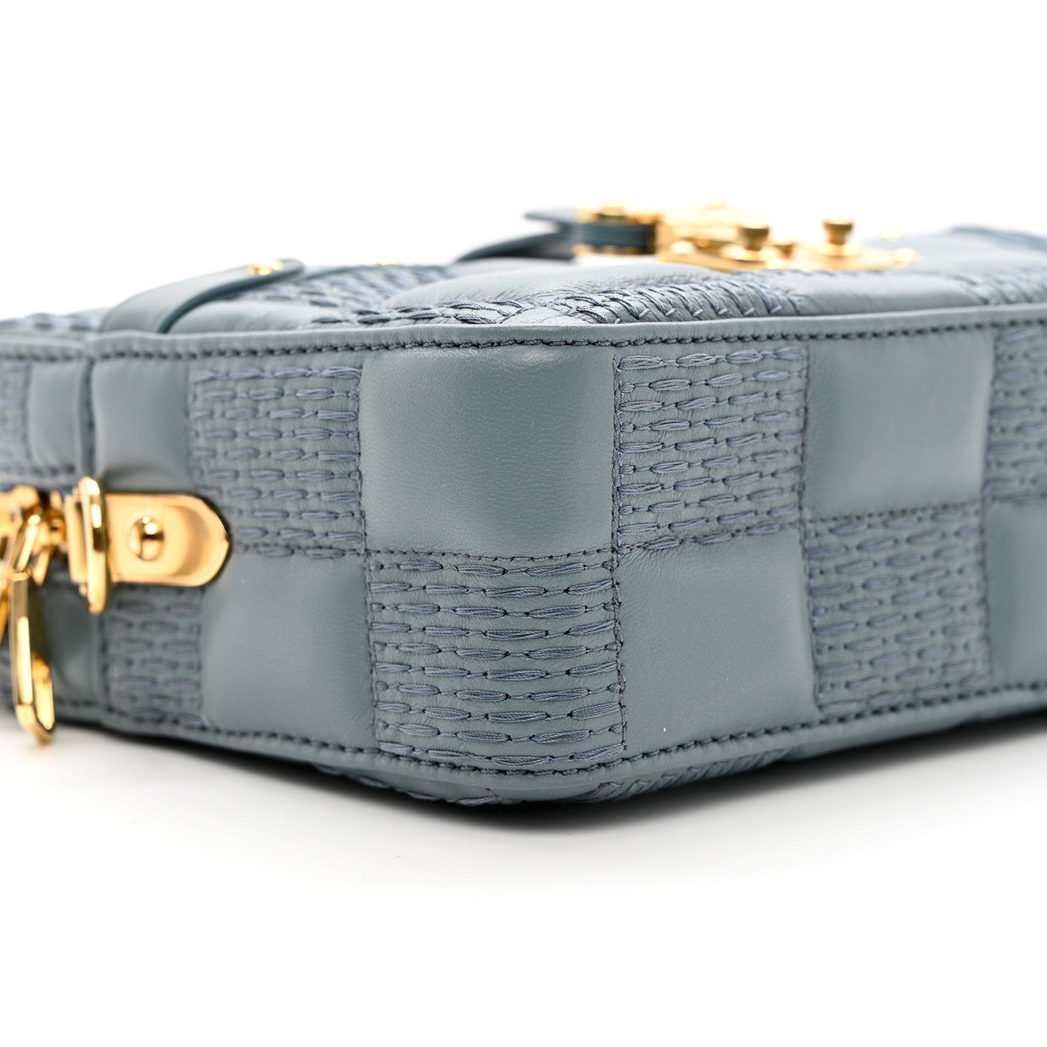 Louis Vuitton Lambskin Damier Quilt Troca PM Glacier 7 of 8