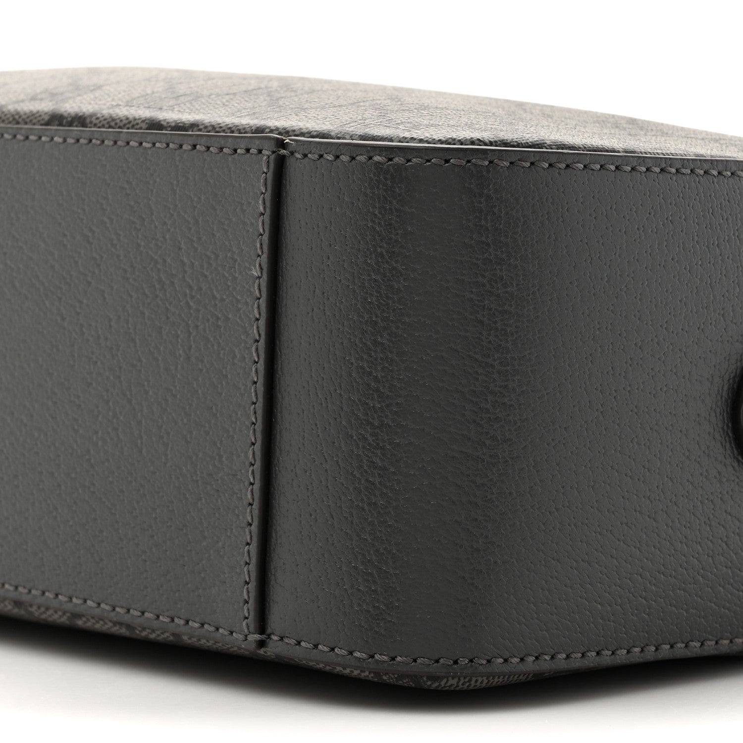 Gucci GG Supreme Monogram Textured Dollar Calfskin Ophidia Shoulder Bag Grey Black Graphite Grey 9 of 10