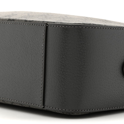 Gucci GG Supreme Monogram Textured Dollar Calfskin Ophidia Shoulder Bag Grey Black Graphite Grey 9 of 10