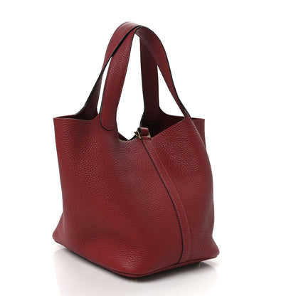 Hermes Taurillon Clemence Picotin Lock 22 MM Rouge H 3 of 12