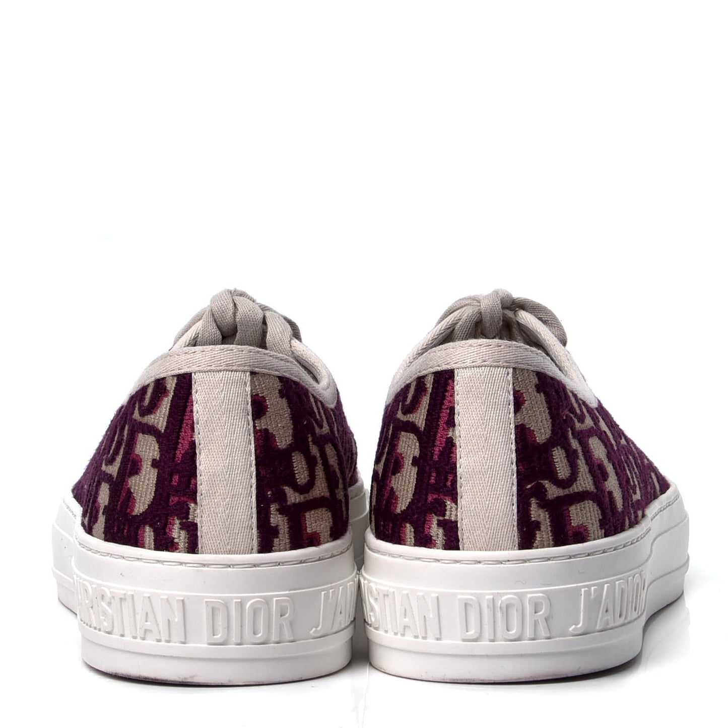 Canvas Oblique Walk'N'Dior Low Top Sneakers 39 Deep Amaranth