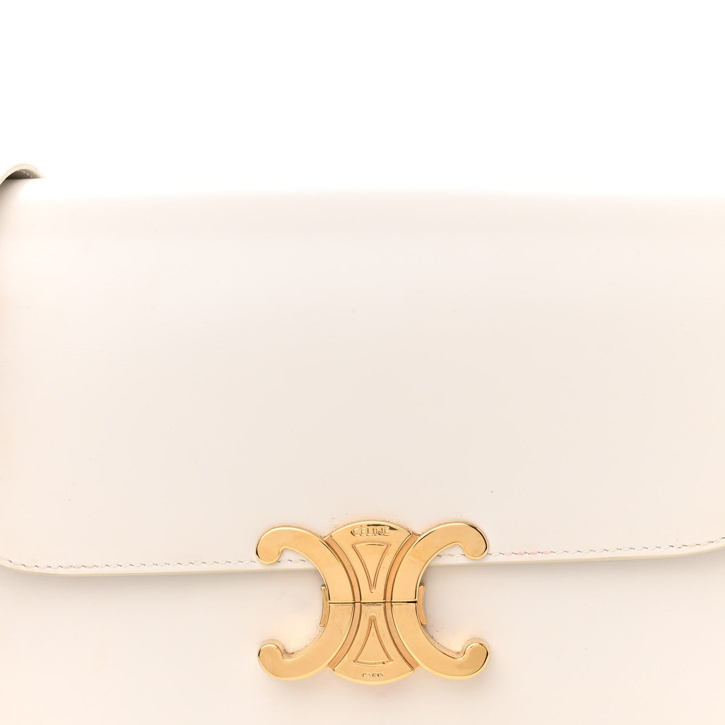 Shiny Calfskin Medium Triomphe White