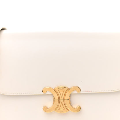 Celine Shiny Calfskin Medium Triomphe White 8 of 18