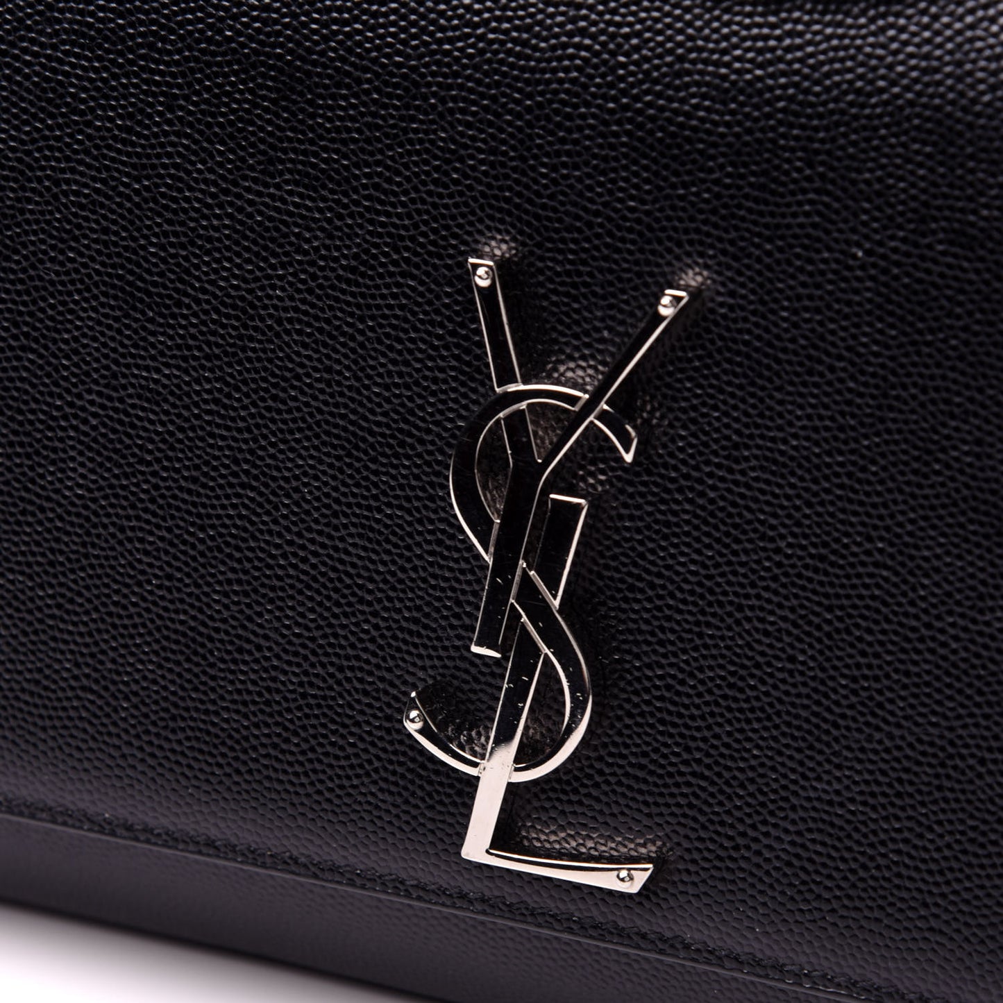 Grain De Poudre Medium Classic Monogram Kate Satchel Black