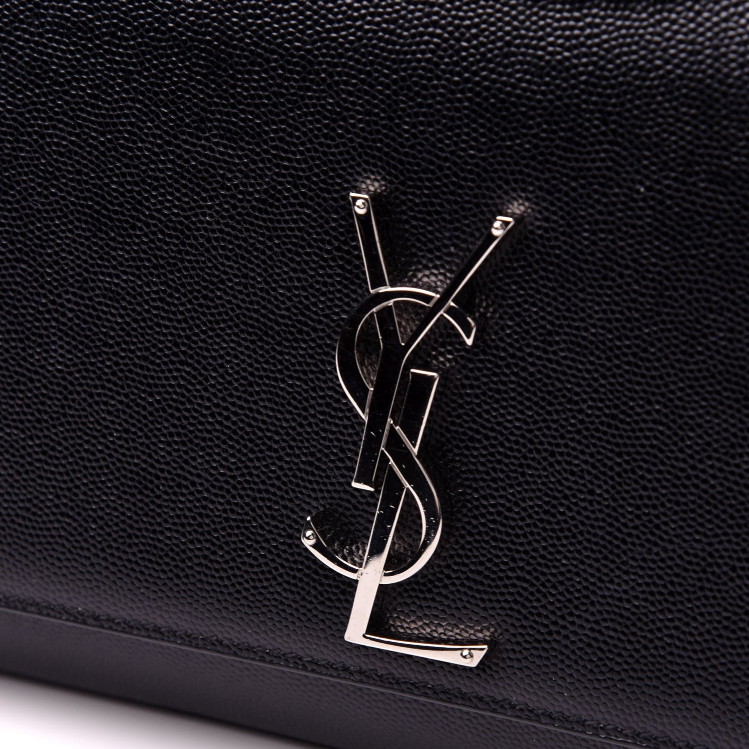 Saint Laurent Grain De Poudre Medium Classic Monogram Kate Satchel Black 12 of 13