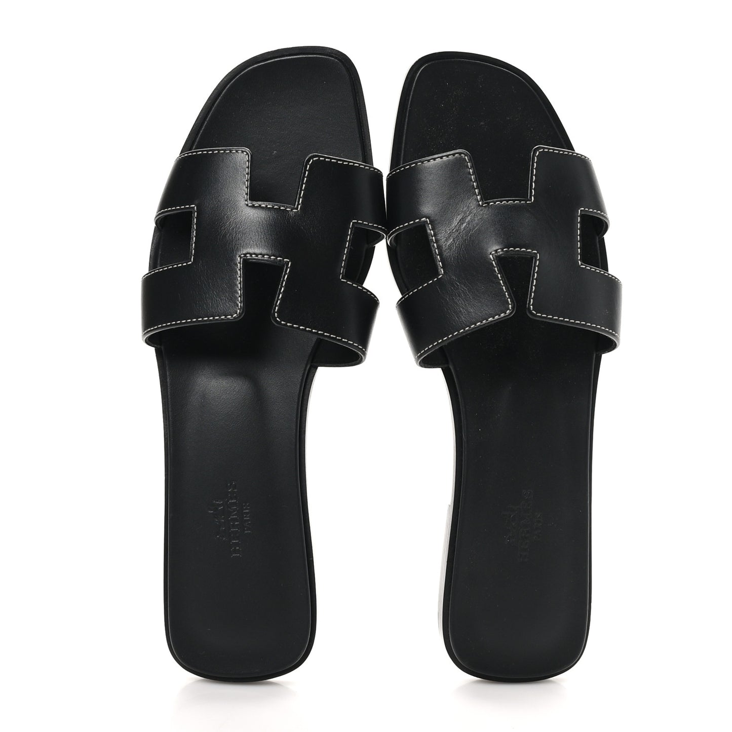Box Calfskin Oran Sandals 39.5 Black