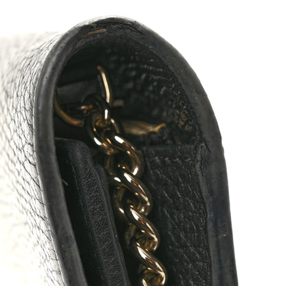 Gucci Dollar Calfskin Interlocking G Chain Wallet Black 14 of 15