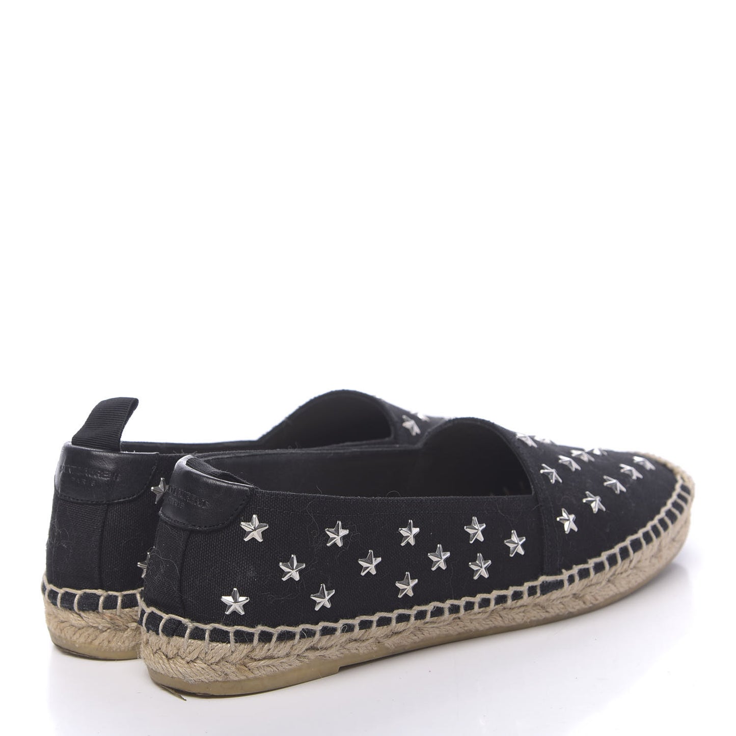 Canvas Star Studded Espadrilles 36 Black