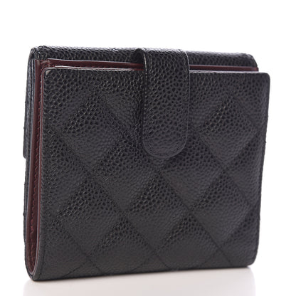 Chanel Caviar Quilted Compact French Flap Wallet Black 3 of 8