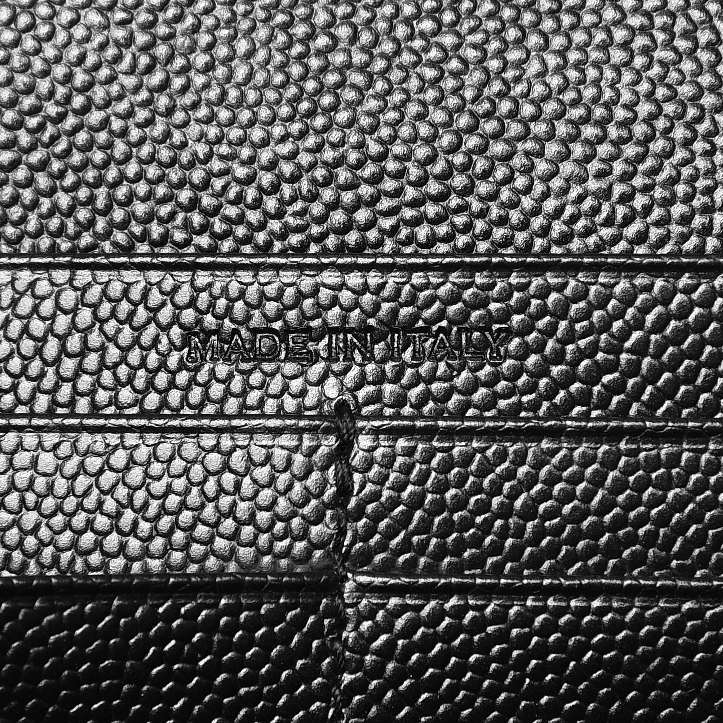 Grain De Poudre Matelasse Chevron Monogram Chain Wallet Black