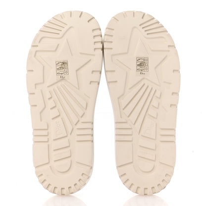 Christian Dior Canvas Toile de Jouy Embroidered Dway 10mm Slide Sandals 39 Off White Blue 6 of 10