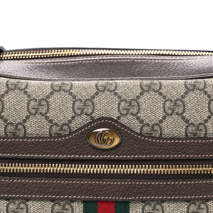 Gucci GG Supreme Monogram Web Small Ophidia Shoulder Bag Brown 8 of 10