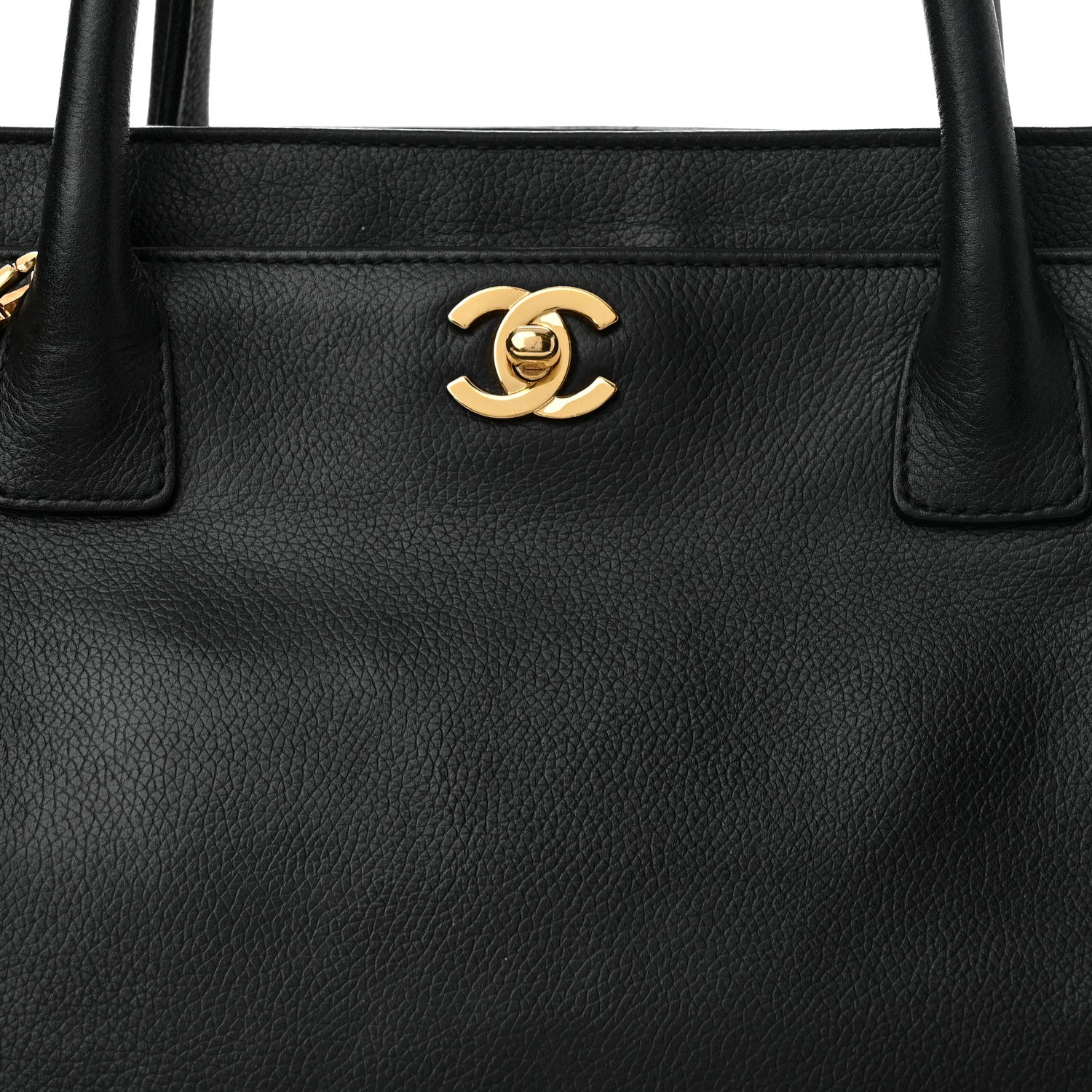 Chanel Calfskin Cerf Executive Shopper Tote Black 8 of 15