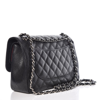 Chanel Caviar Quilted Jumbo Double Flap Black 3 of 13
