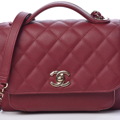 Chanel Caviar Quilted Small Business Affinity Flap Burgundy 10 of 11