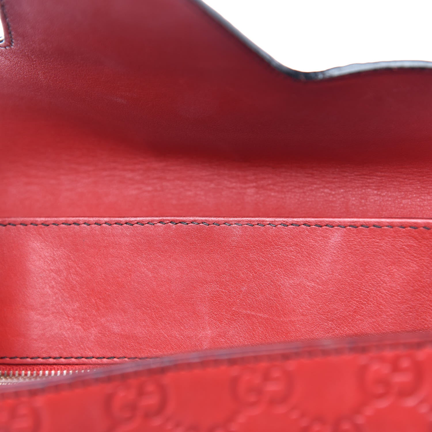 Gucci Guccissima Large Emily Chain Shoulder Bag Red 13 of 20