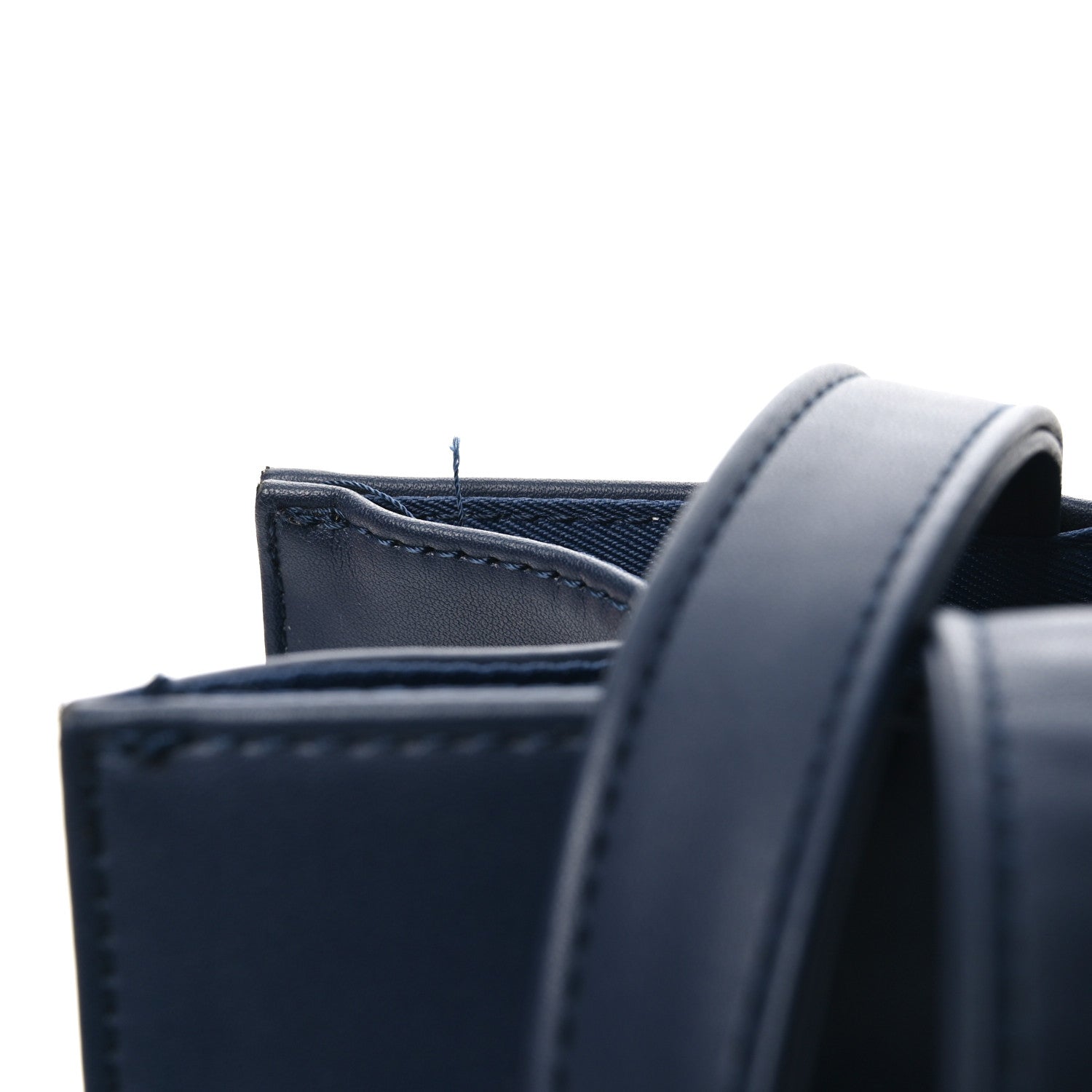 Telfar Vegan Leather Medium Shopping Bag Navy 10 of 10