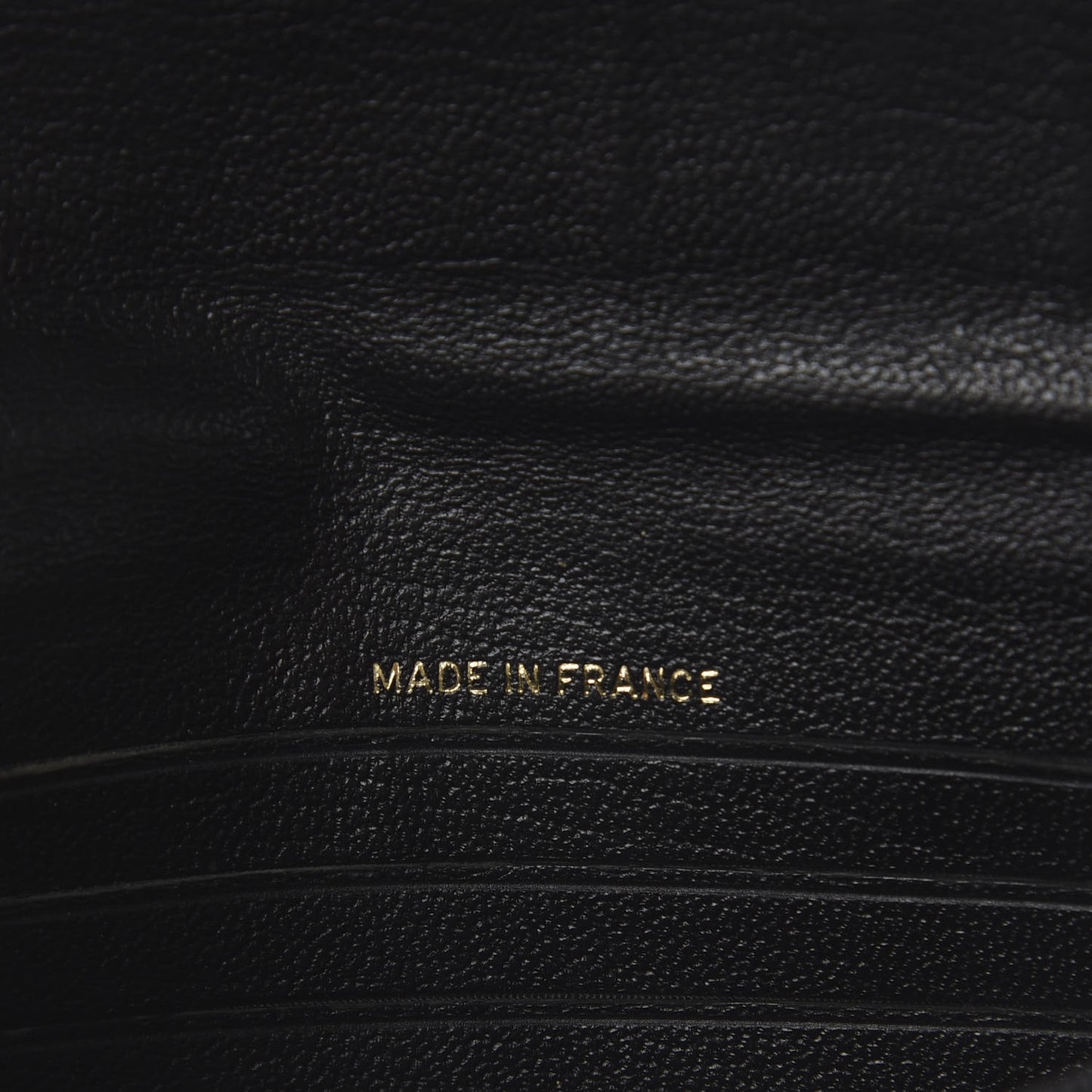 Goatskin CC Compact Flap Wallet Black