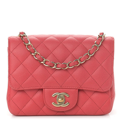 Chanel Caviar Quilted Mini Square Flap Pink 1 of 10