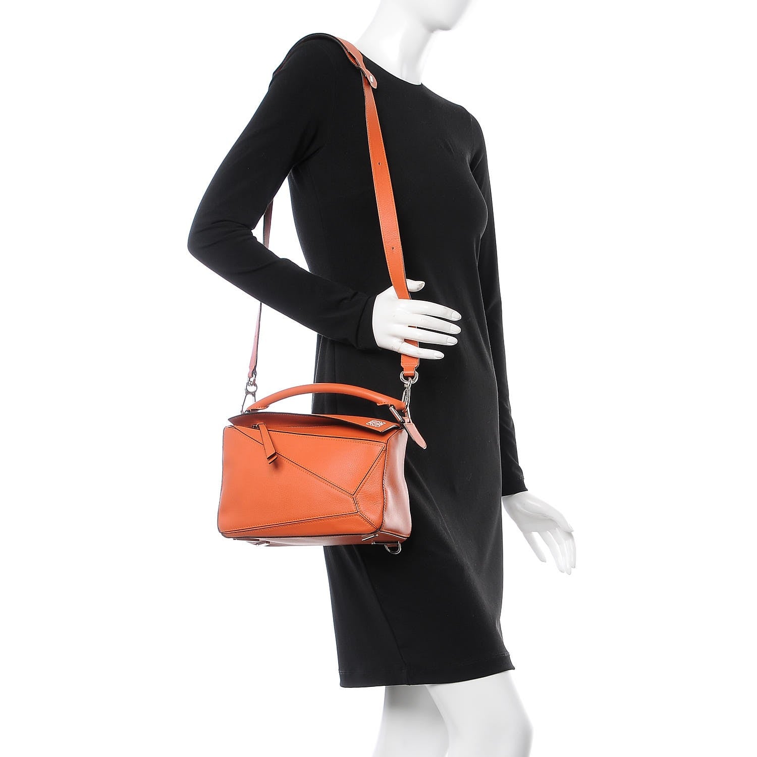 Loewe Calfskin Small Puzzle Bag Orange 2 of 8