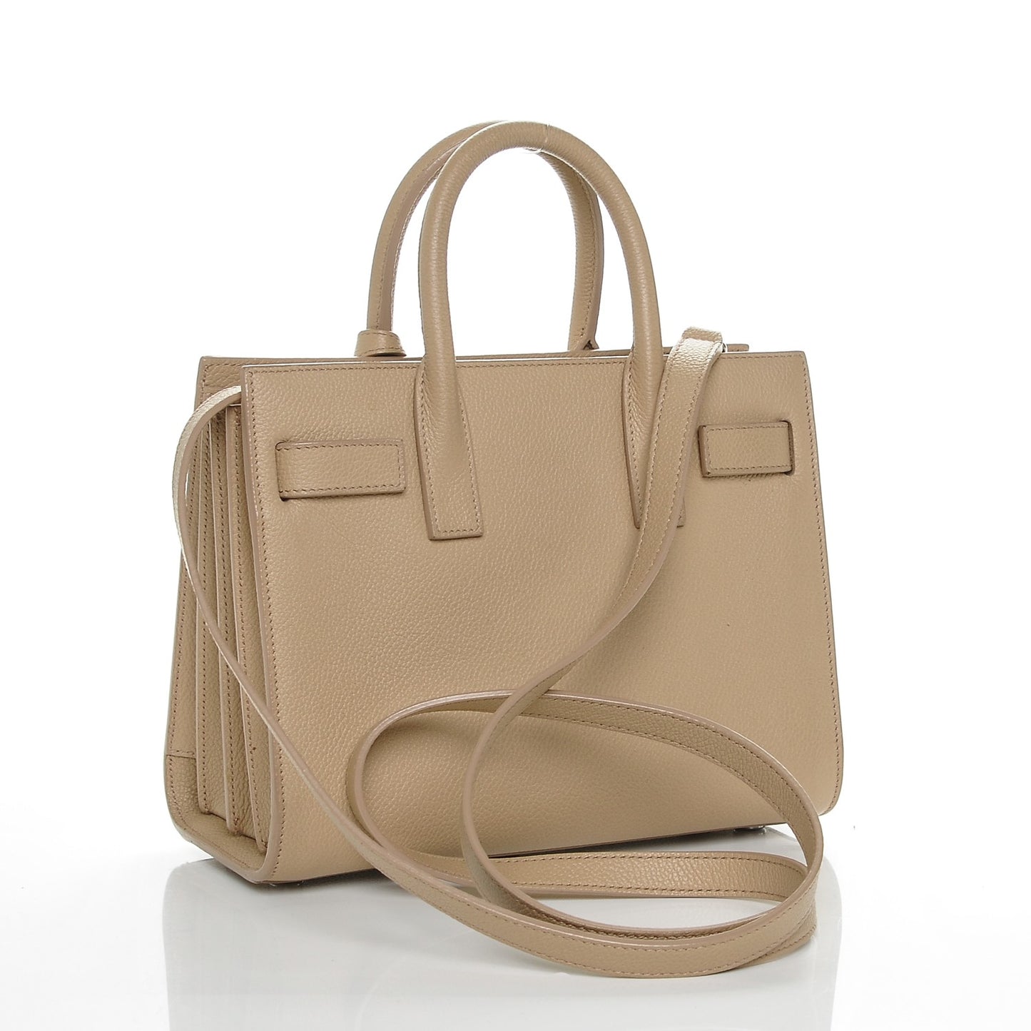 Grained Calfskin Nano Sac De Jour Dark Beige