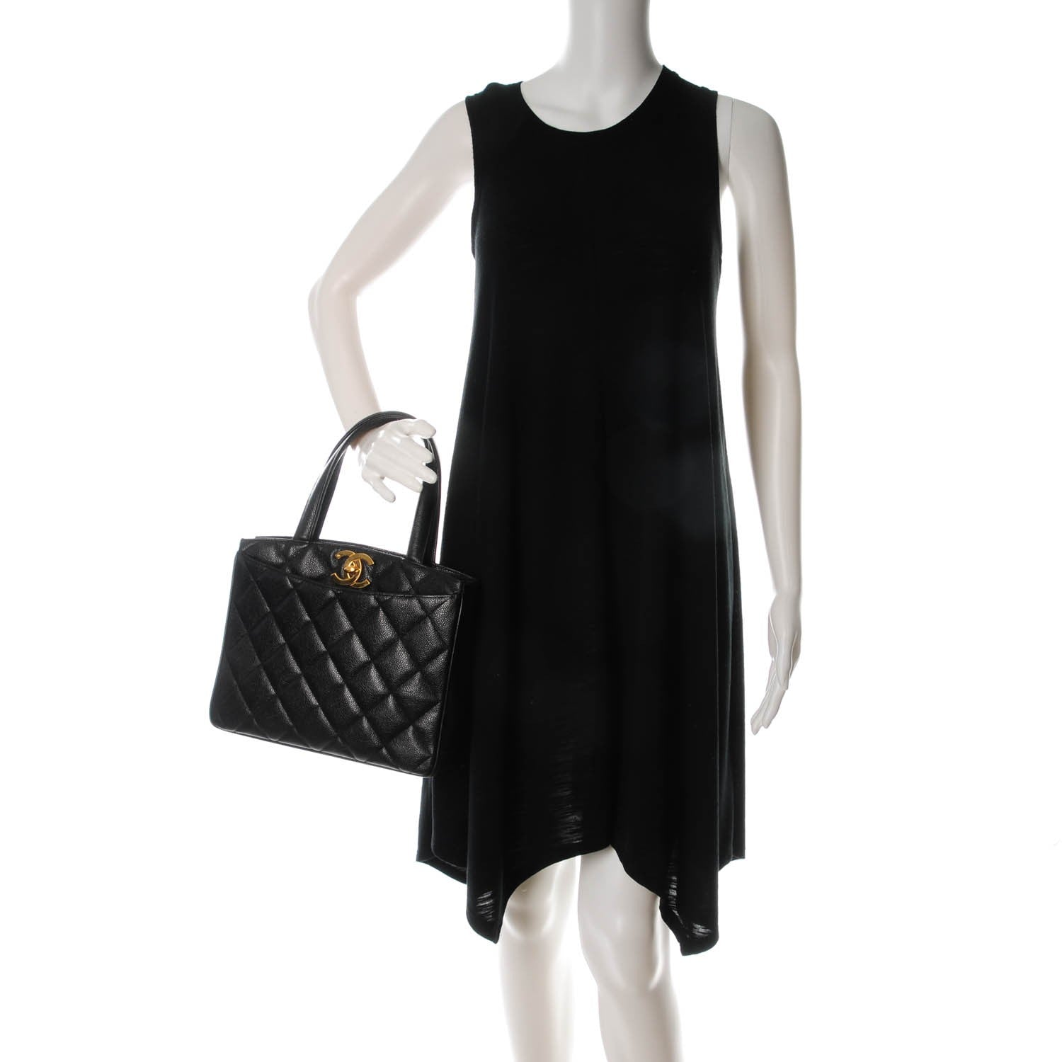 Chanel Caviar Quilted Small Tote Black 2 of 10