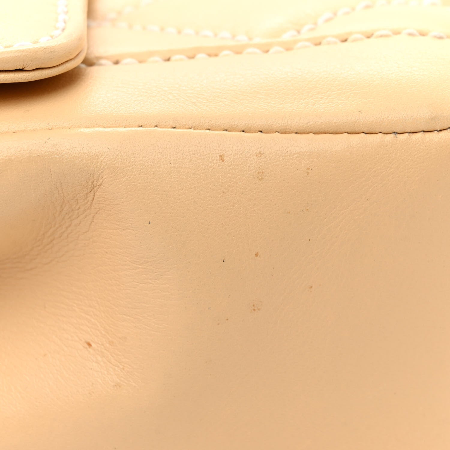 Chanel Calfskin Quilted Wild Stitch Top Handle Flap Beige 11 of 16