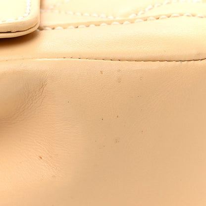 Chanel Calfskin Quilted Wild Stitch Top Handle Flap Beige 11 of 16