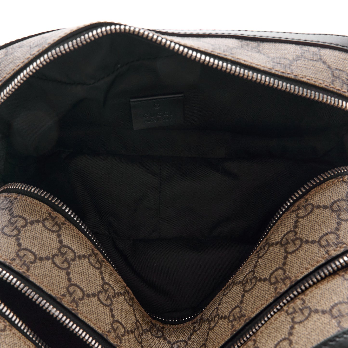 GG Supreme Monogram Toiletry Case Black