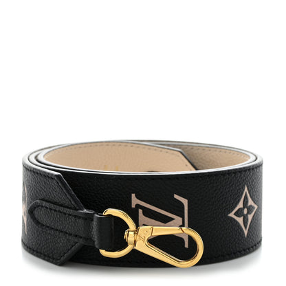 Louis Vuitton Empreinte Monogram Bandouliere Shoulder Strap Black Beige 1 of 5