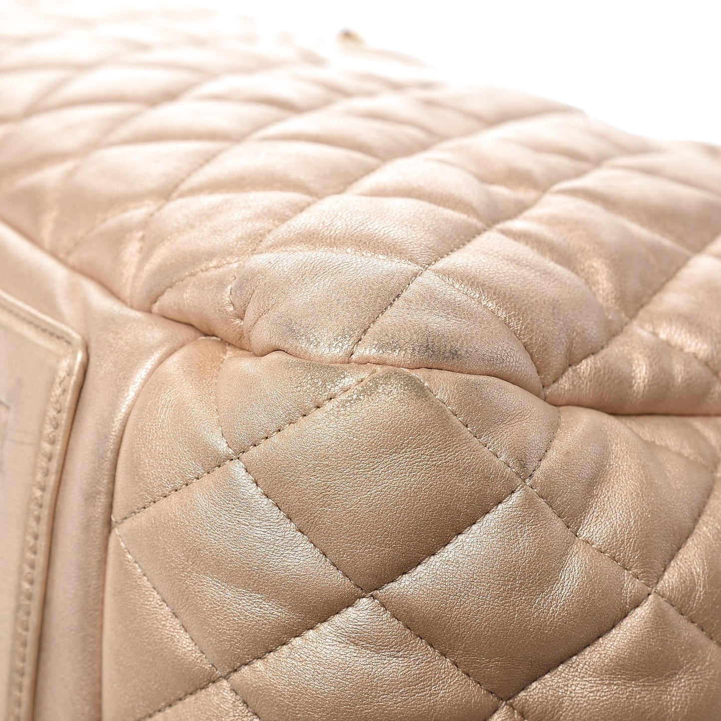 Metallic Lambskin Coco Cocoon Bowler Light Gold