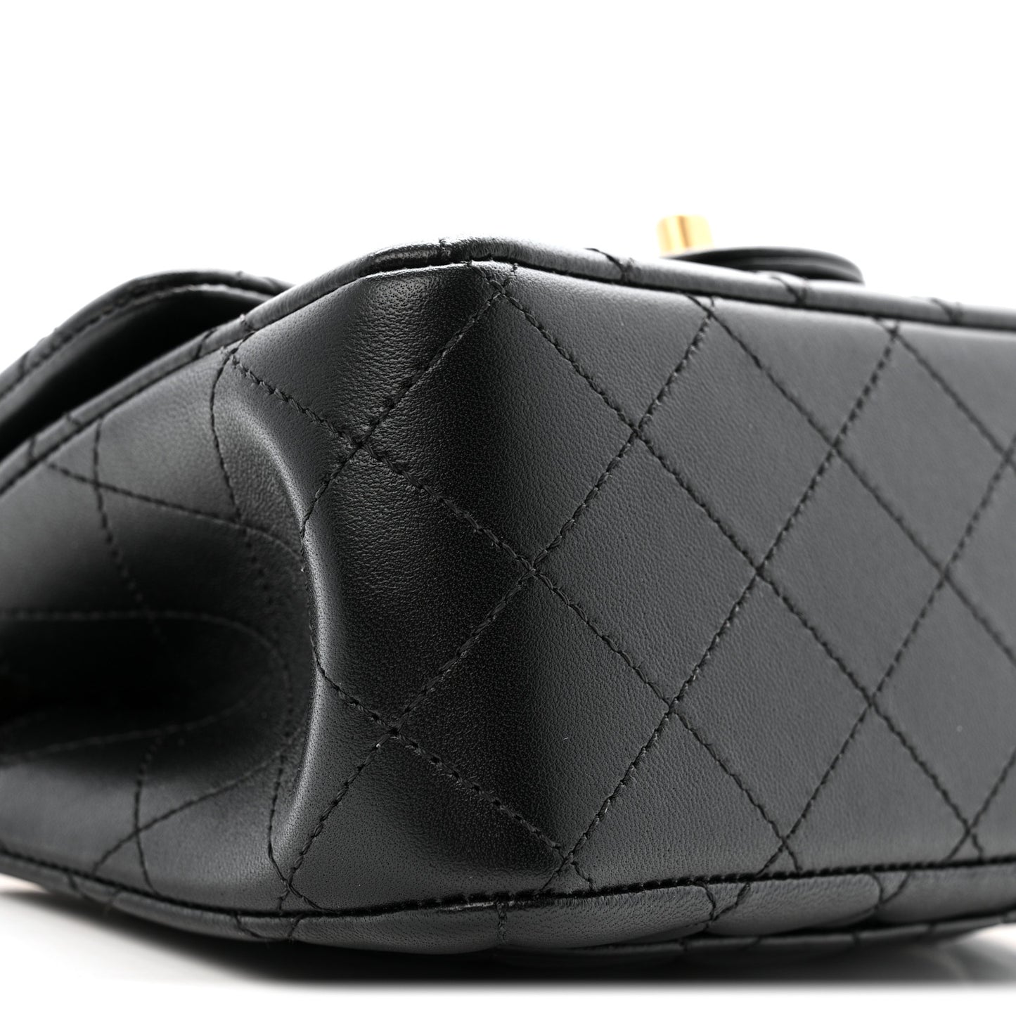 Lambskin Quilted Mini Sweet Camellia Flap Black
