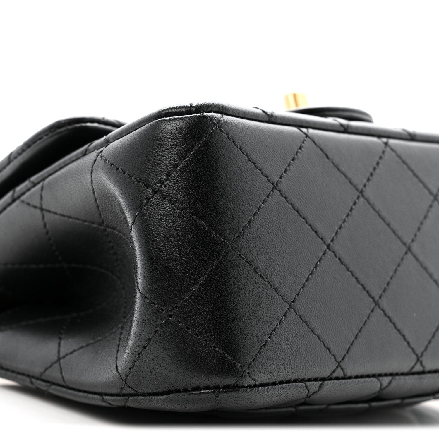 Chanel Lambskin Quilted Mini Sweet Camellia Flap Black 8 of 11