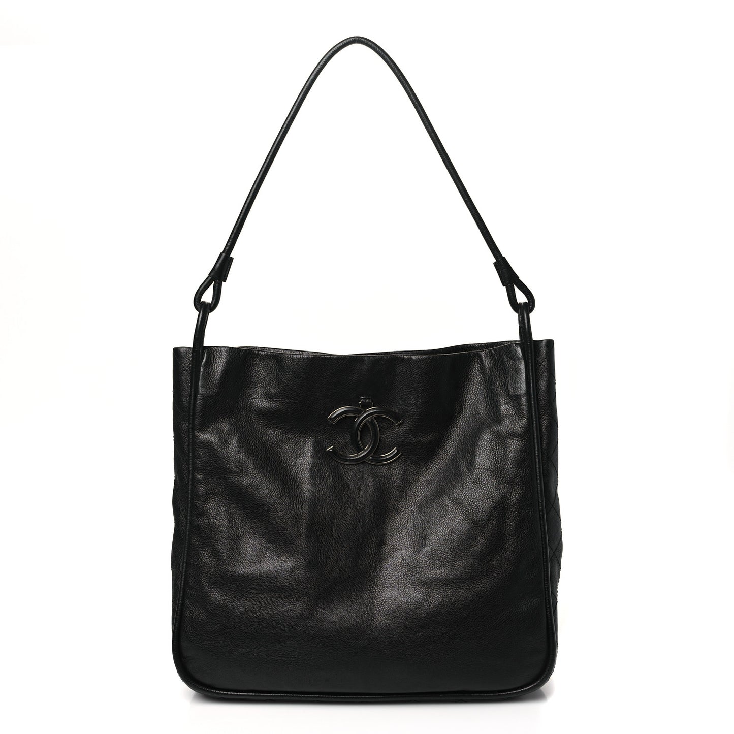 Calfskin Coco Curve Tote Black
