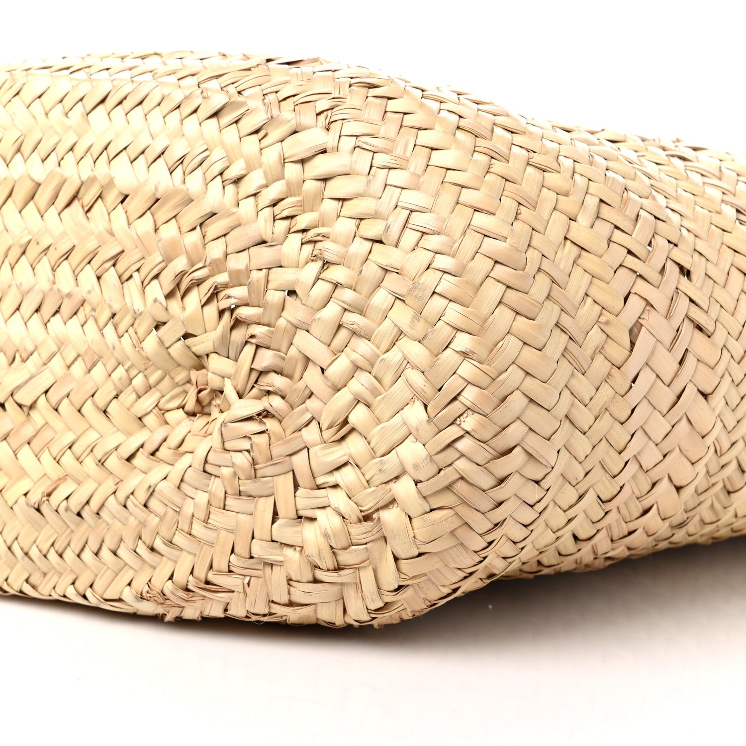 Celine Raffia Calfskin Triomphe Medium Panier Tan 8 of 11