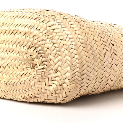 Celine Raffia Calfskin Triomphe Medium Panier Tan 8 of 11