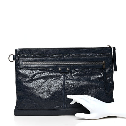 Balenciaga Agneau Arena Classic Hardware Large Clip Bleu Obscur 2 of 9