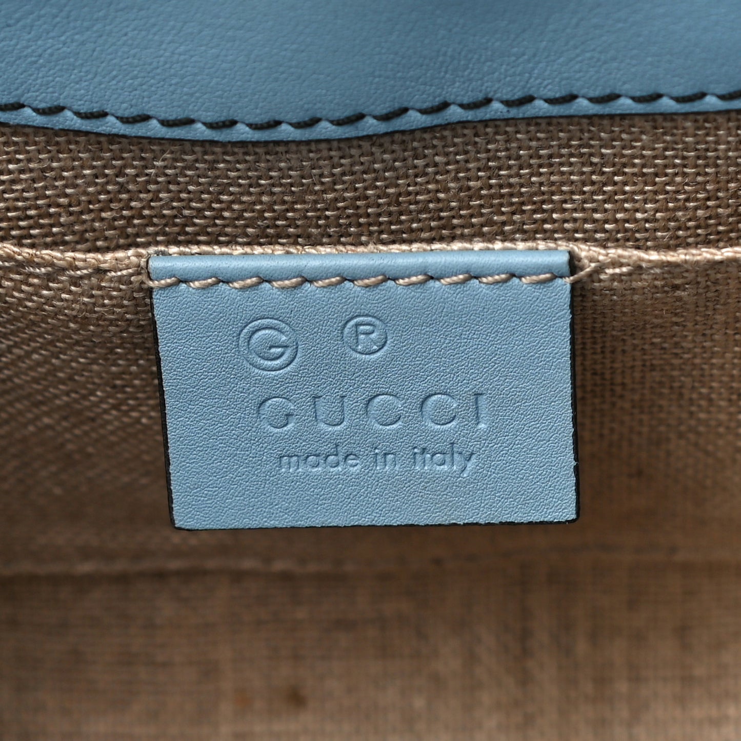 Soft Microguccissima Mini Emily Chain Shoulder Bag Mineral Blue