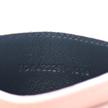 Saint Laurent Grain De Poudre Matelasse Chevron Monogram Credit Card Case Pale Pink 7 of 7