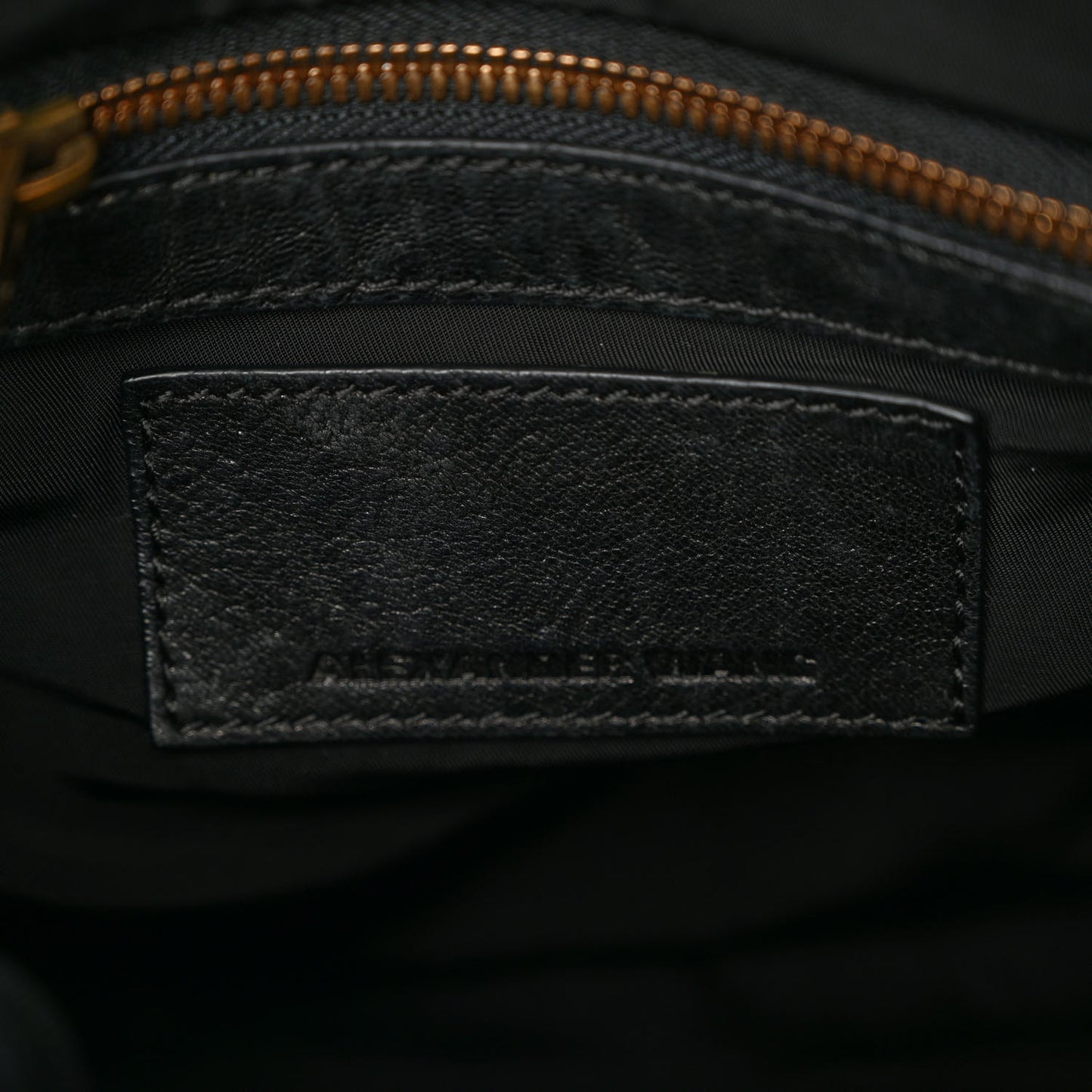 Pebbled Lambskin Rockie Black Antique Brass Hardware