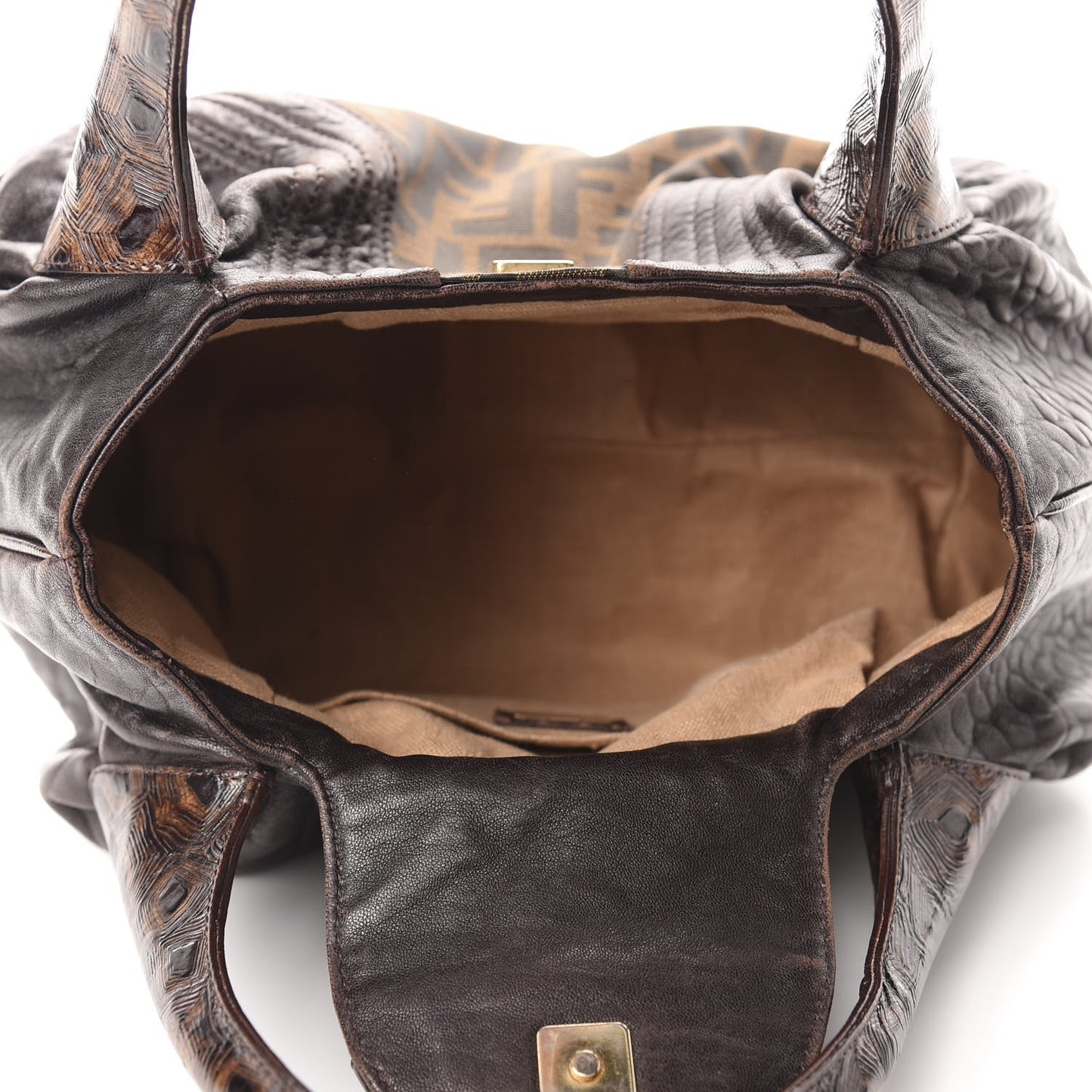 Zucca Nappa Nuvolata Vitello Tortuga Small Spy Tobacco Moro