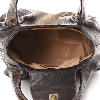 Fendi Zucca Nappa Nuvolata Vitello Tortuga Small Spy Tobacco Moro 5 of 10
