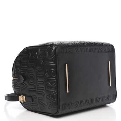 Louis Vuitton Calfskin Embossed Speedy Cube 30 Black 4 of 10