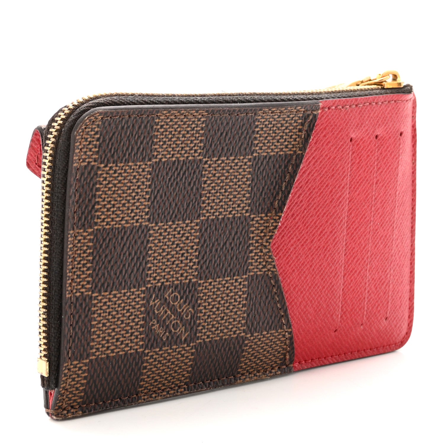 Louis Vuitton Damier Ebene Recto Verso Card Holder Red 3 of 6