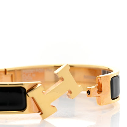 Hermes Enamel Narrow Clic Clac H Bracelet PM Black 7 of 8